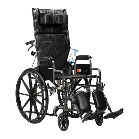 Dynarex Dynarex DynaRide Reclining Wheelchair, Elevating Legrest & Detachable Desk Arm, 22in Seat 10241